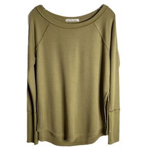 We The Free Women's Snowy Thermal Tee Size XS Green Long Sleeve Tunic OB1170980